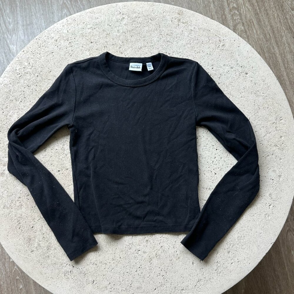 Aritzia sun-deh black long sleeve